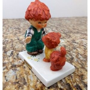 Goebel Charlot Byj REDHEAD Boy & Dog Figurine‎ Atta Boy TMK4 Vintage